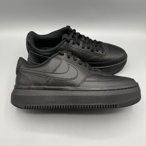 Nike Court Vision Alta LTR Black Platform Sneaker Womens Size 10